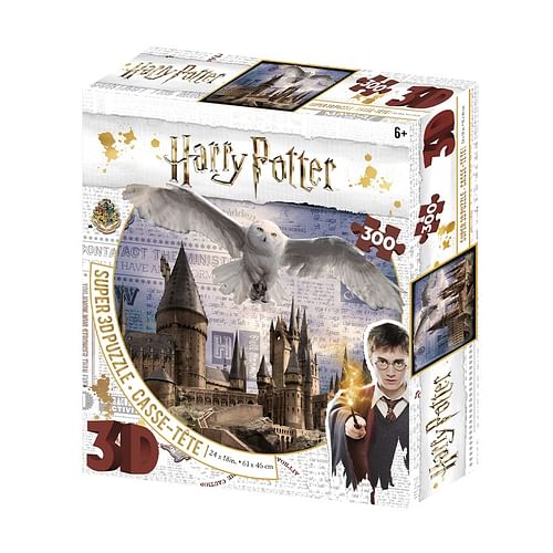 Obrázok 3D Puzzle Harry Potter - Bradavice a Hedvika, 300 dílků