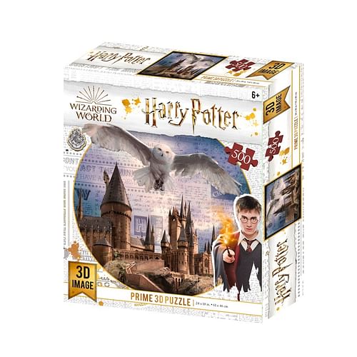 3D Puzzle Harry Potter - Bradavice a Hedvika, 500 dílků