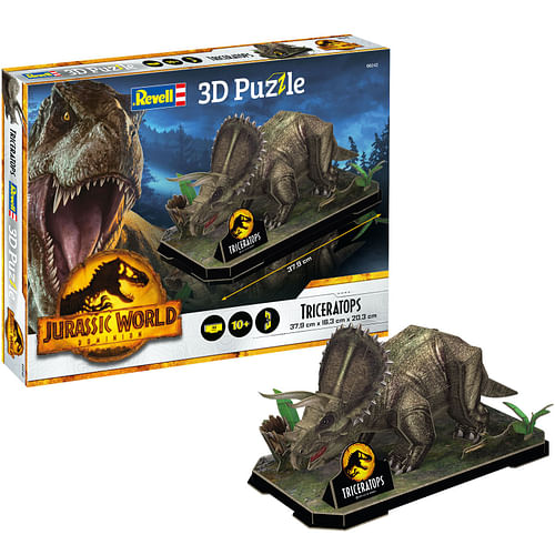 Obrázok 3D Puzzle Jurský svět - Triceratops, 44 dílků