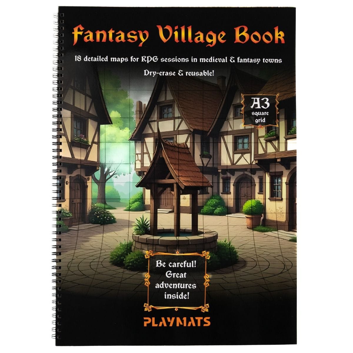 A3 RPG Book: Fantasy Village - štvorcová mriezka