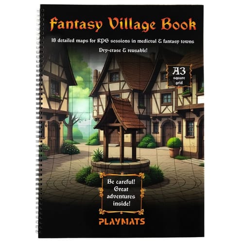 Levně A3 RPG Book: Fantasy Village - čtvercová mřížka