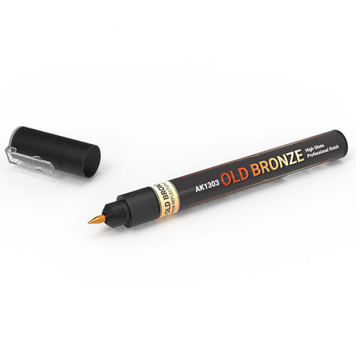 Levně AK Interactive: Metallic Liquid Marker - Old Bronze