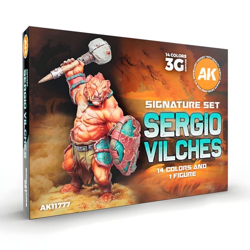 Levně AK Interactive - Sergio Vilches: 3GEN Signature Set (14 barev a 1 figurka)