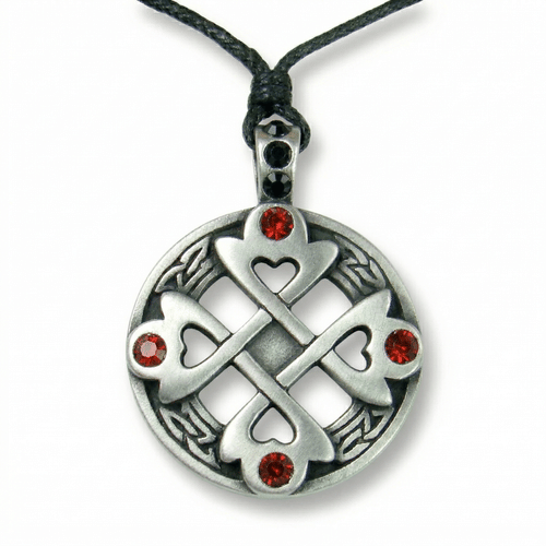 Amulet Keltský srdcový kříž, barva modrá