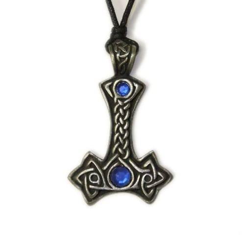 Amulet Thorovo kladivo s kamienkami Amulet Thorovo kladivo s kamienkami