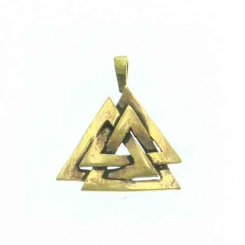 Amulet Valknut, bronzový