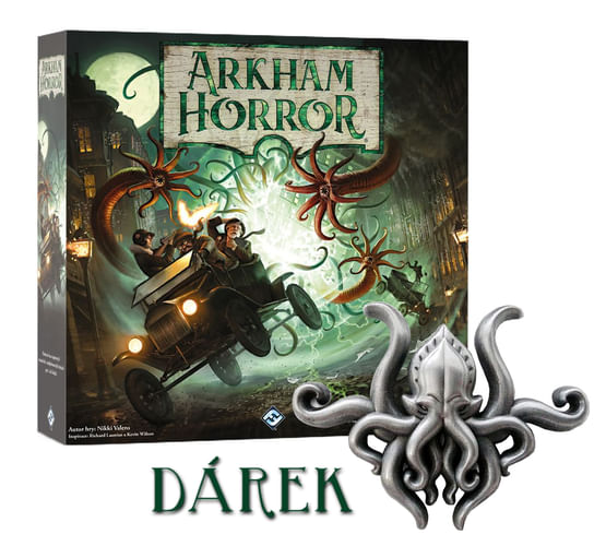 Arkham Horror (třetí edice) s bonusem: brož Cthulhu Arkham Horror (třetí edice) s bonusem: brož Cthulhu