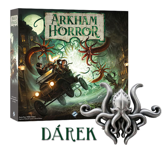 Arkham Horror (třetí edice) s bonusem: brož Cthulhu
