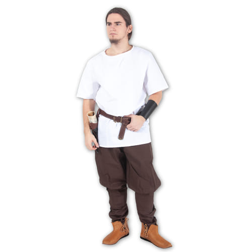 Levně imago Bavlněná tunika s krátkým rukávem - bílá