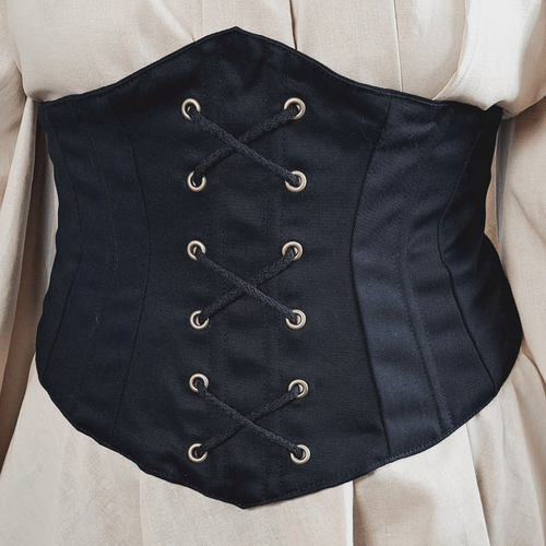 Bavlnený korzet Boudica - čierny Bavlnený korzet Boudica - čierny