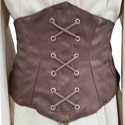 Bavlnený korzet Boudica - hnedý Bavlnený korzet Boudica - hnedý