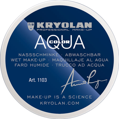 Levně Bílá barva na obličej - Kryolan Aquacolor (55 ml)