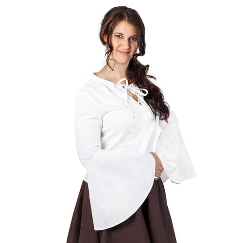 Blúza so širokými rukávmi - biela Blúza so širokými rukávmi - biela