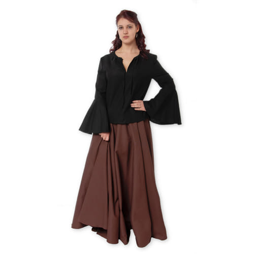 Blůza s širokými rukávy - černá, velikost XL