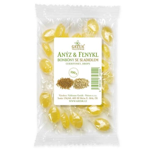 Cukríky Aníz a Fenikel, so sladidlom Cukríky Aníz a Fenikel, so sladidlom