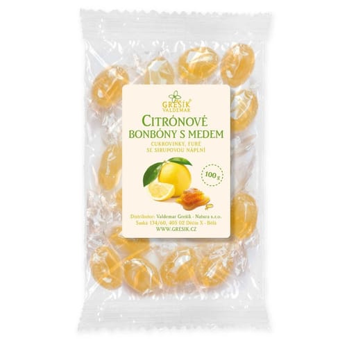 Cukríky Citrónové s medom 100 g Cukríky Citrónové s medom 100 g