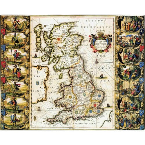 Historická mapa - Britské ostrovy 1616 Historická mapa - Britské ostrovy 1616