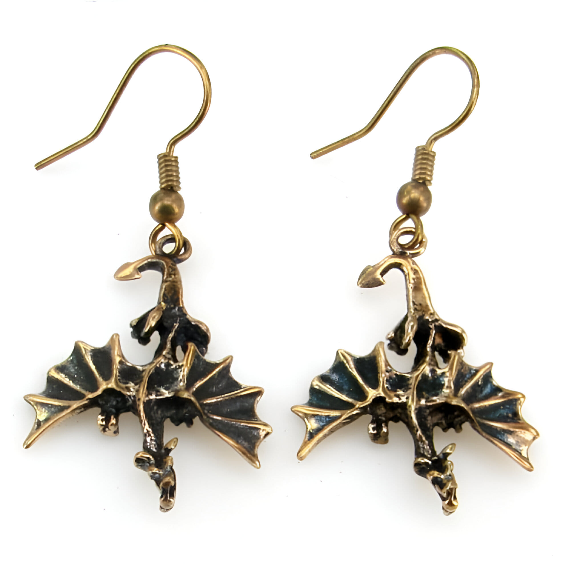 Bronzové náušnice Drak