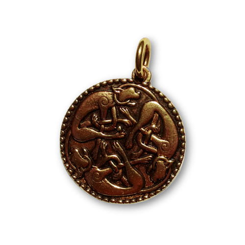 Bronzový amulet Divoký lov Bronzový amulet Divoký lov