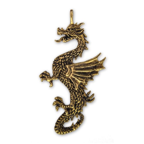 Levně Bronzový amulet drak III