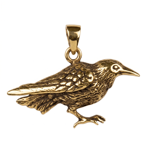 Bronzový amulet Havran