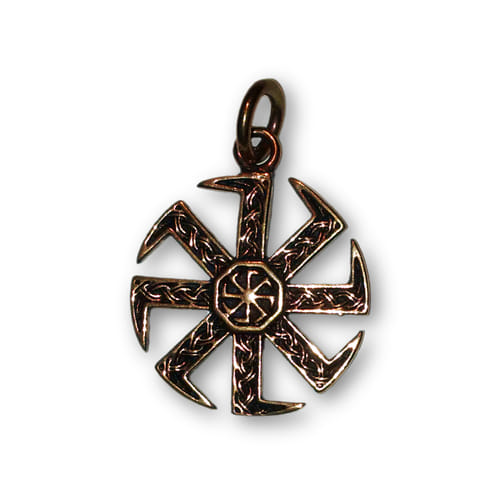 Bronzový amulet Kolovrat