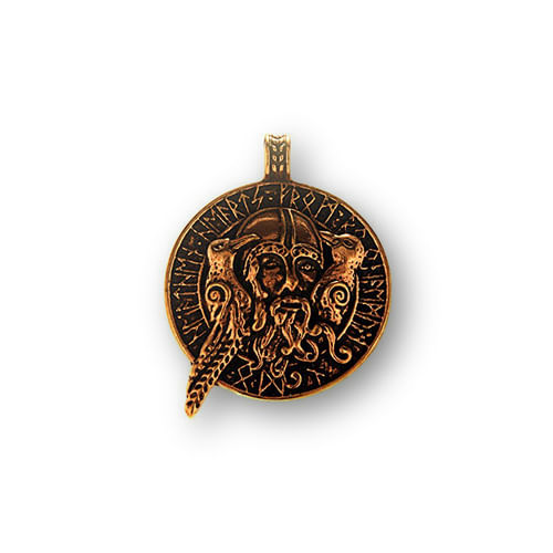 Bronzový amulet Odin Bronzový amulet Odin