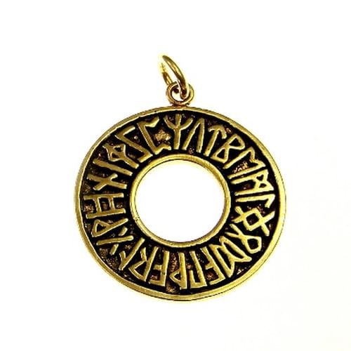 Bronzový amulet Runový kruh - menší Bronzový amulet Runový kruh - menší
