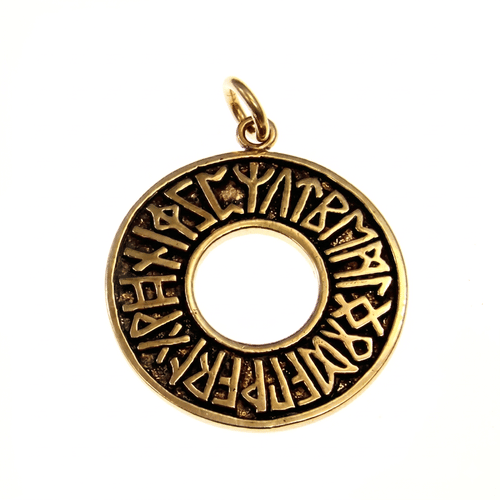 Bronzový amulet Runový kruh - menší