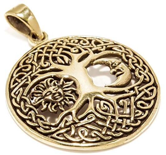 Bronzový amulet Strom života so slnkom a mesiacom Bronzový amulet Strom života so slnkom a mesiacom