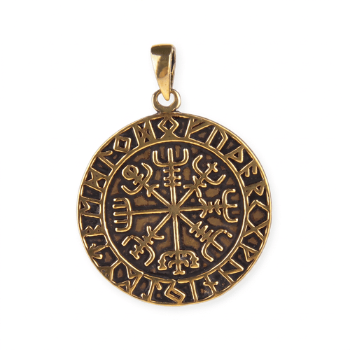 Bronzový amulet Vikingský kompas