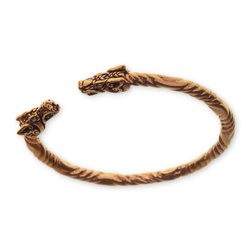 Bronzový náramek Zuřivý pes