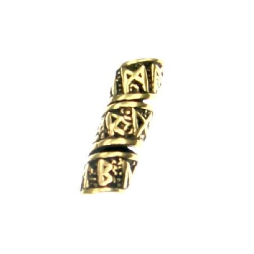 Bronzový runový korálik s runami na bradu Bronzový runový korálik s runami na bradu