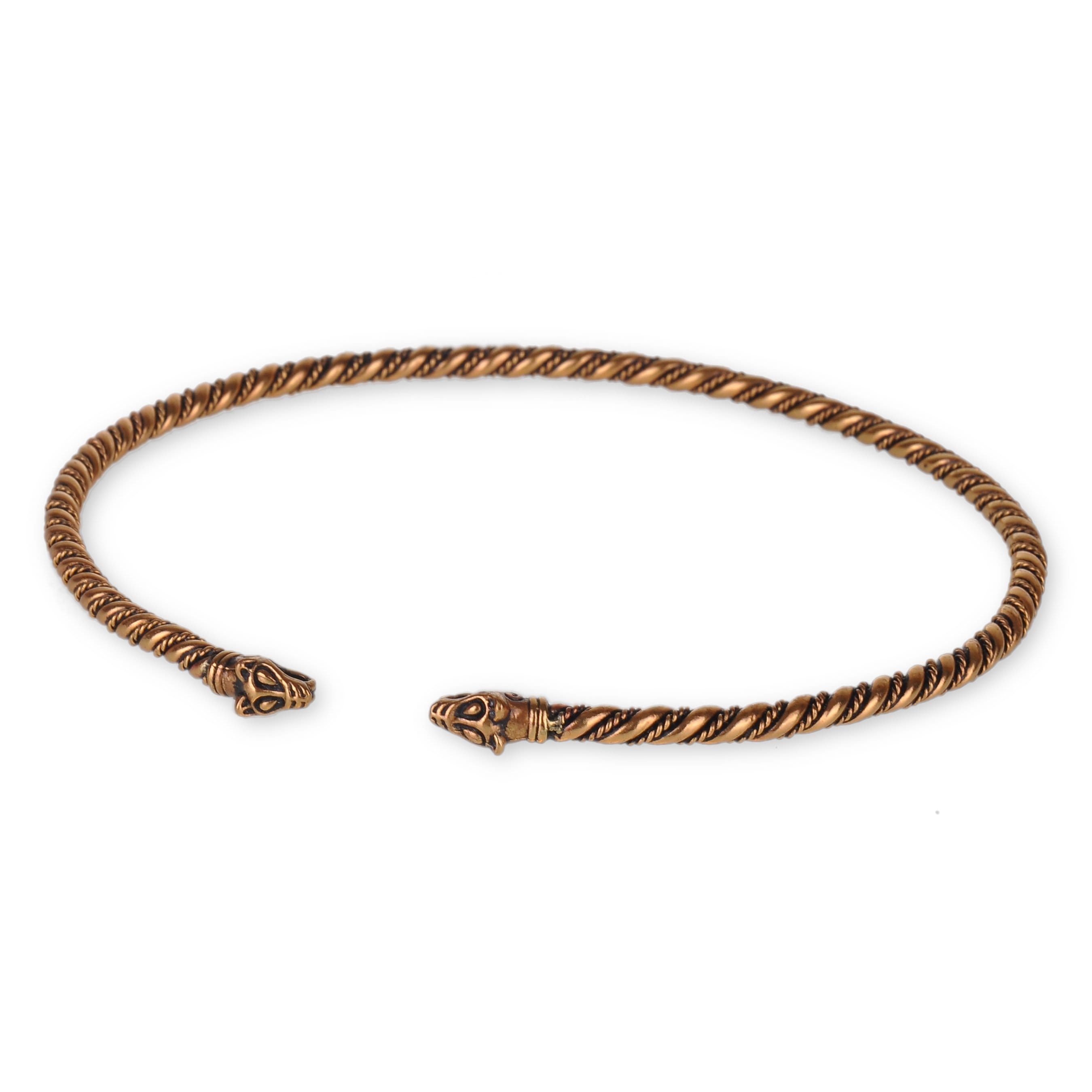 Bronzový torques - Vlčie hlavy