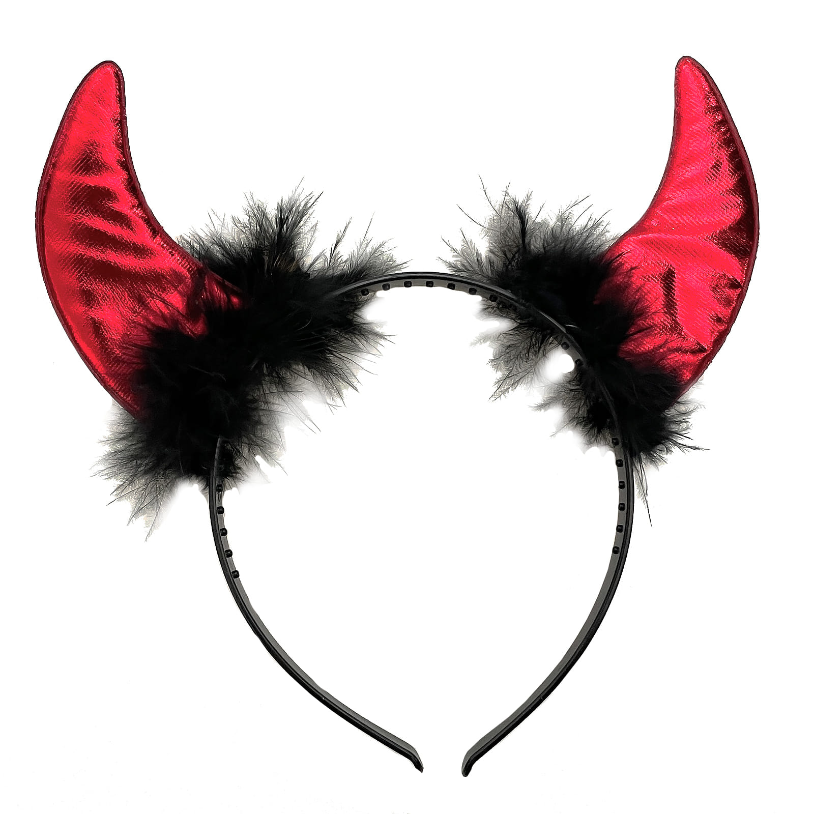 Čelenka s červenými rohmi