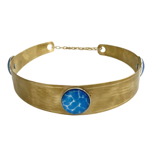 Čelenka s modrými kameňami Čelenka s modrými kameňami