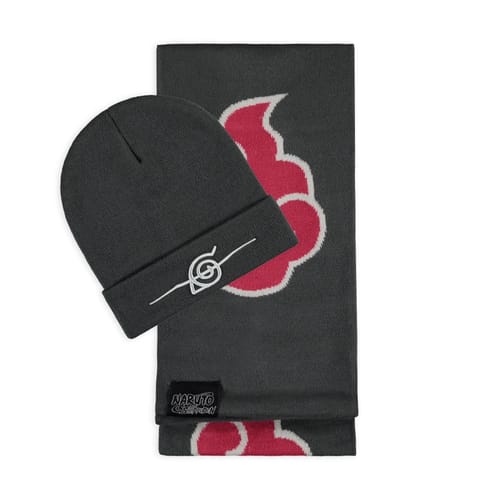 Levně Čepice a šála Naruto Shippuden - Akatsuki