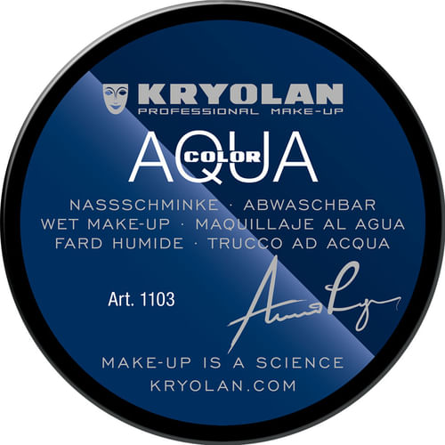 Čierna farba na tvár - Kryolan Aquacolor (55 ml) Čierna farba na tvár - Kryolan Aquacolor (55 ml)