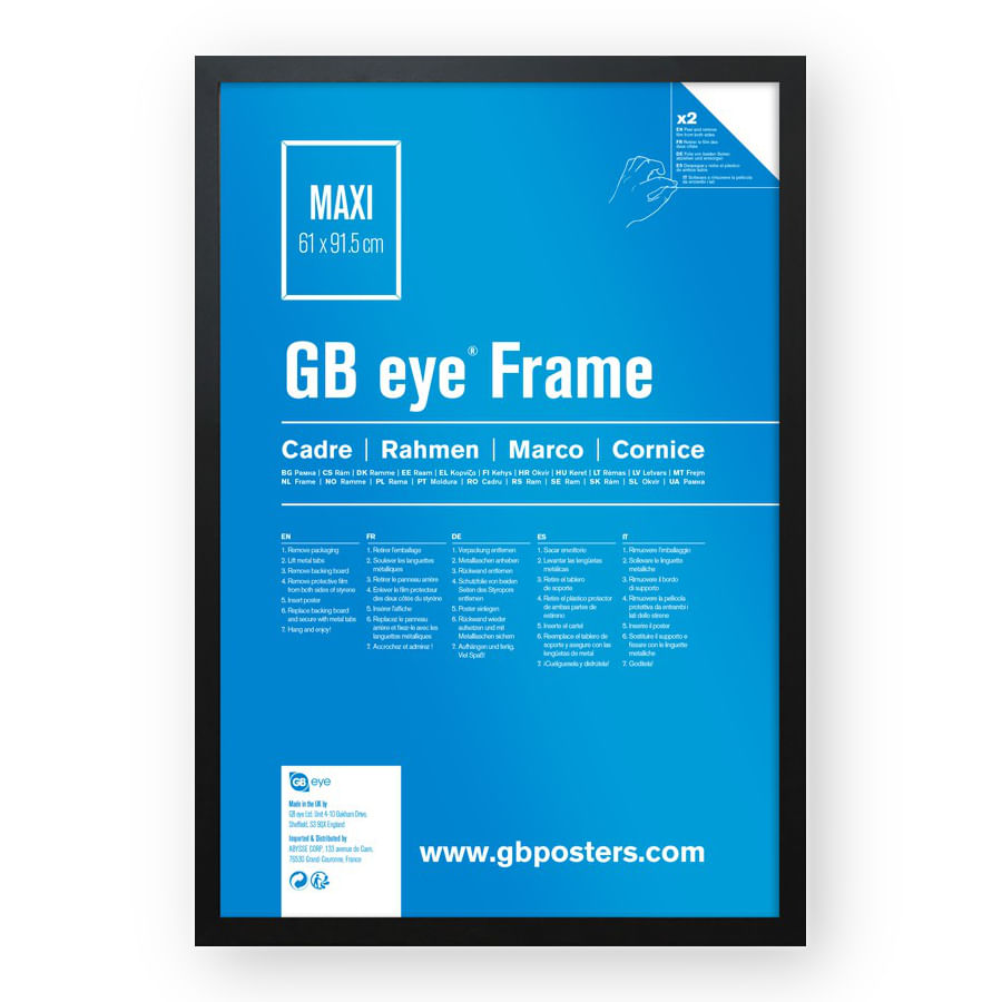 Čierny rám na plagát 61 × 91,5 cm