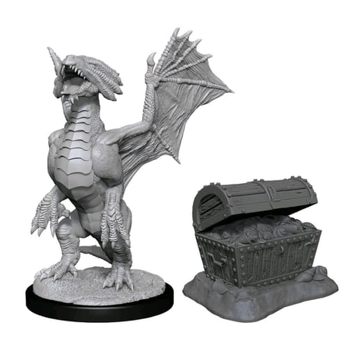 D&D Nolzur's Marvelous Miniatures - Bronze Dragon Wyrmling & Pile of Sea found Treasure D&D Nolzur's Marvelous Miniatures - Bronze Dragon Wyrmling & Pile of Sea found Treasure