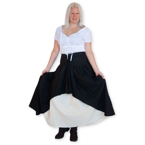 Dámska sukňa so sedlom - čierna Dámska sukňa so sedlom - čierna