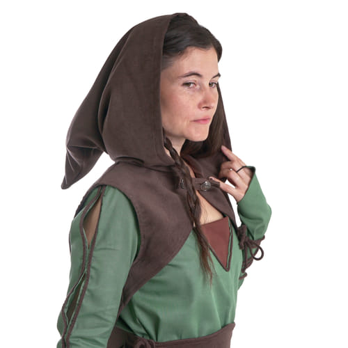 Dámske bolerko s kapucňou, hnedé Dámske bolerko s kapucňou, hnedé