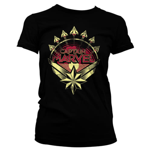 Dámske tričko Captain Marvel Distressed Shield Dámske tričko Captain Marvel Distressed Shield