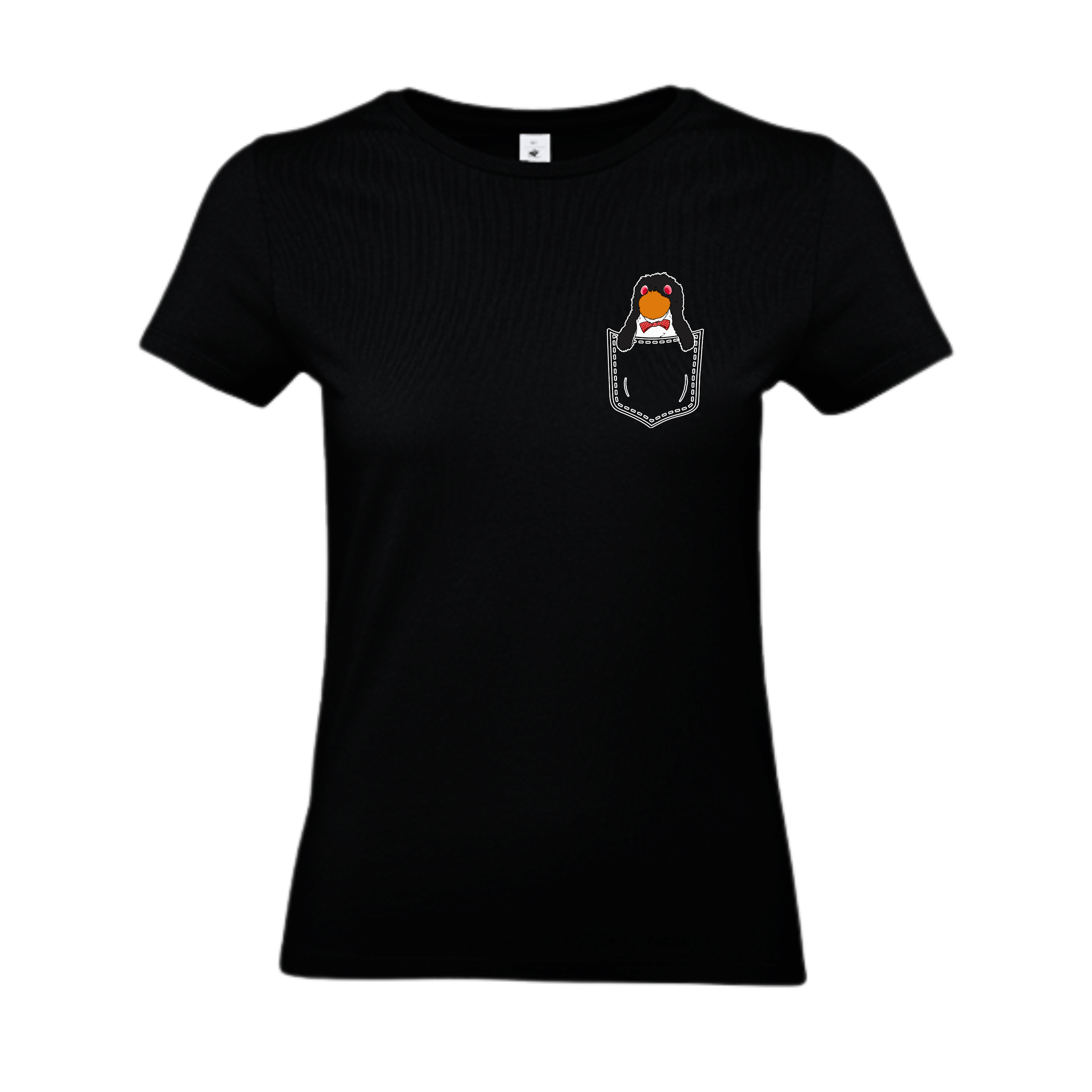 Dámské tričko Čiervený trpaslík - Pan Filuta (čierné)