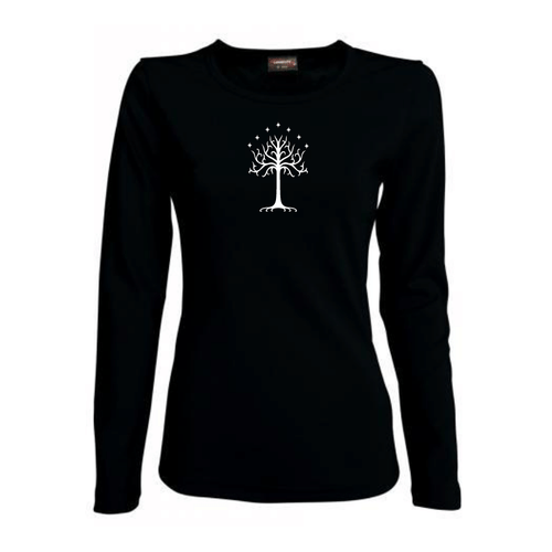 Dámske tričko Gondorský strom, dlhý rukáv Dámske tričko Gondorský strom, dlhý rukáv