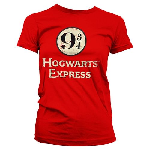 Dámské tričko Harry Potter - Hogwarts Express, červené