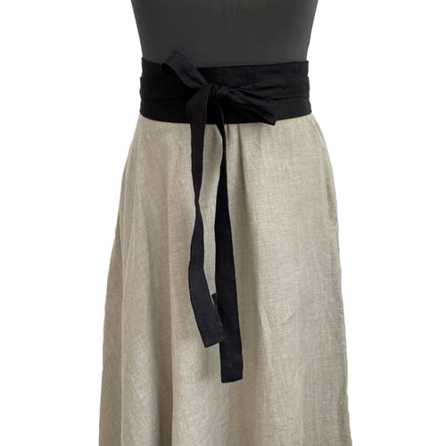 Dámsky ľanový opasok, čierny Dámsky ľanový opasok, čierny