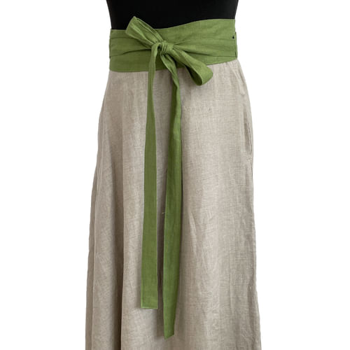 Dámsky ľanový opasok, zelený Dámsky ľanový opasok, zelený