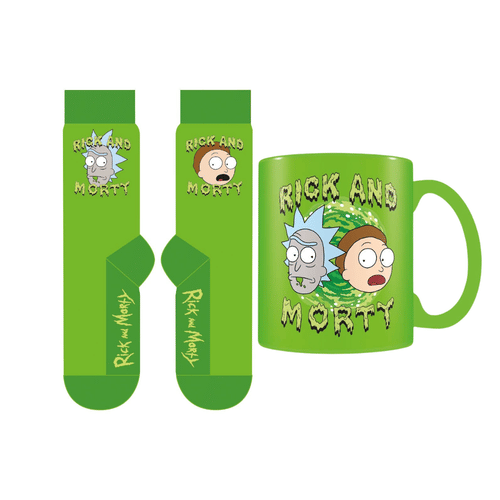 Darčeková sada Rick a Morty - Hrnček a ponožky Darčeková sada Rick a Morty - Hrnček a ponožky