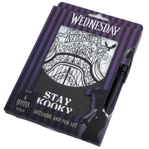 Levně Dárková sada Wednesday - Zápisník a propiska